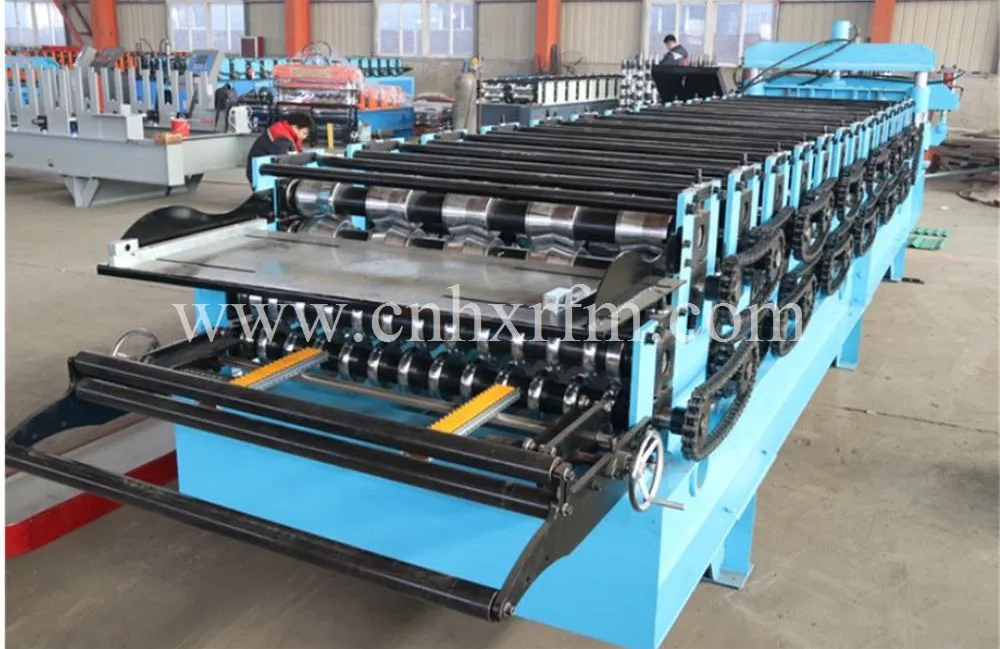 Máquina de fabricación de láminas de acero zinc para techos de tejas corrugadas vidriadas de colores, máquina formadora de rollos de doble capa