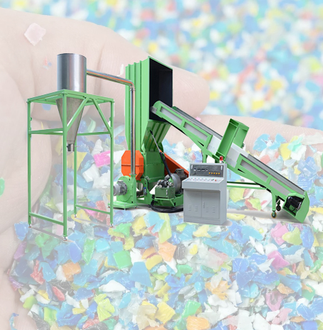 La máquina de reciclaje de plástico convierte la película de forro de pañales en pellets limpios en segundos