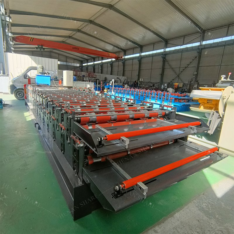 Máquina de formación en frío para techos de metal con perfil de acero de doble capa, revestimiento de pared de China, teja vidriada, chapa de hierro prensada, precio de máquina de doblado de metal