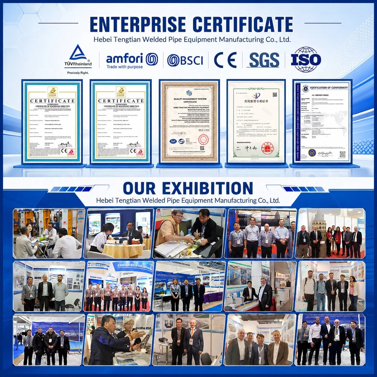 Certificaciones oficiales de calidad de las máquinas