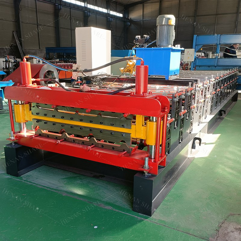 Máquina de formación en frío para techos de metal con perfil de acero de doble capa, revestimiento de pared de China, teja vidriada, chapa de hierro prensada, precio de máquina de doblado de metal