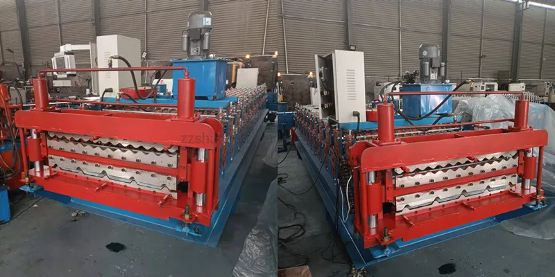Máquina de formación en frío para techos de metal con perfil de acero de doble capa, revestimiento de pared de China, teja vidriada, chapa de hierro prensada, precio de máquina de doblado de metal