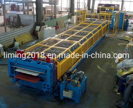 Máquina de fabricación de paneles de techo corrugado de metal IBR automático para materiales de construcción con doble capa