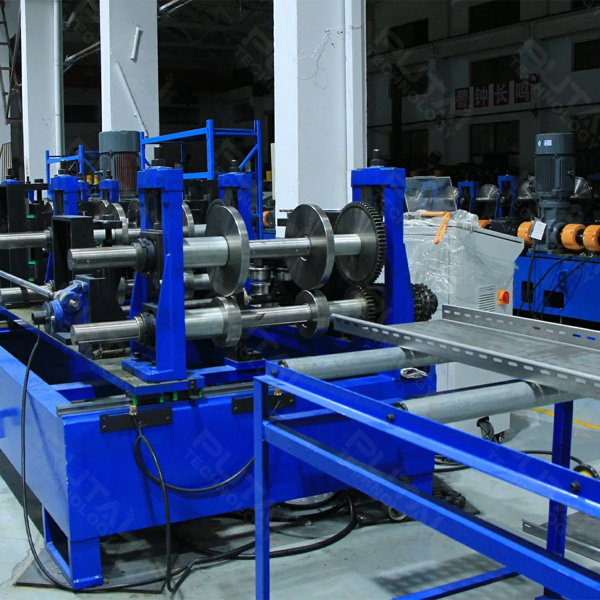 Línea de producción de maquinaria para la fabricación de bandejas de cable automáticas de alta resistencia, máquina de conformado en frío para bandejas de cable perforadas