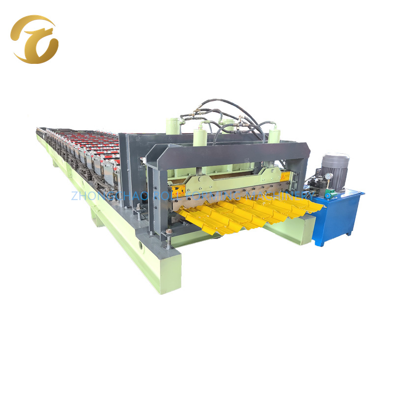 Máquina de formación de rollos de tejas de paso de panel de aluminio de una sola capa