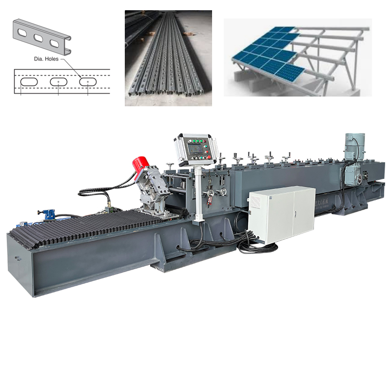 Máquina de conformado en frío para soporte fotovoltaico de canal de estría de panel solar