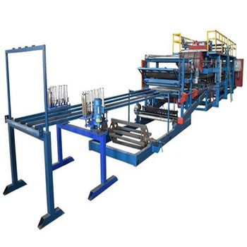 Máquina de formación de paneles sándwich de lana de roca para techo y pared, producción de baldosas de metal doble para suelo, fabricación de canalones
