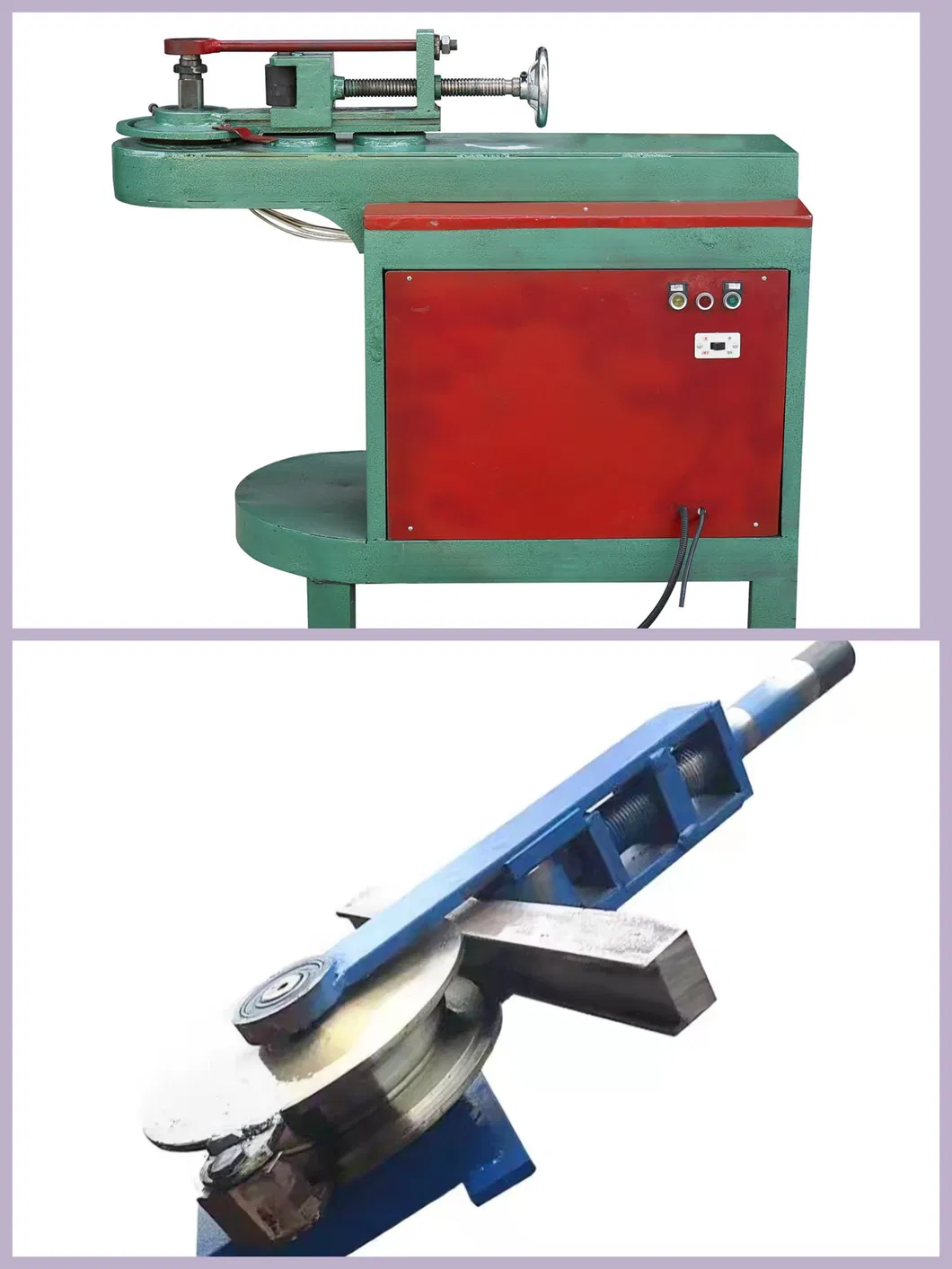 Máquina de doblado de tubos hidráulica con volante para doblado de tubos de barrera de tráfico