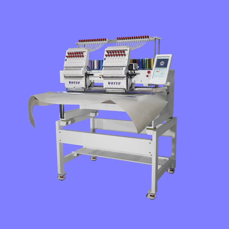 Wy1502CH Máquina de bordar Industrial Feiya 2 Camisas Sombrero Precio con 15 Agujas
