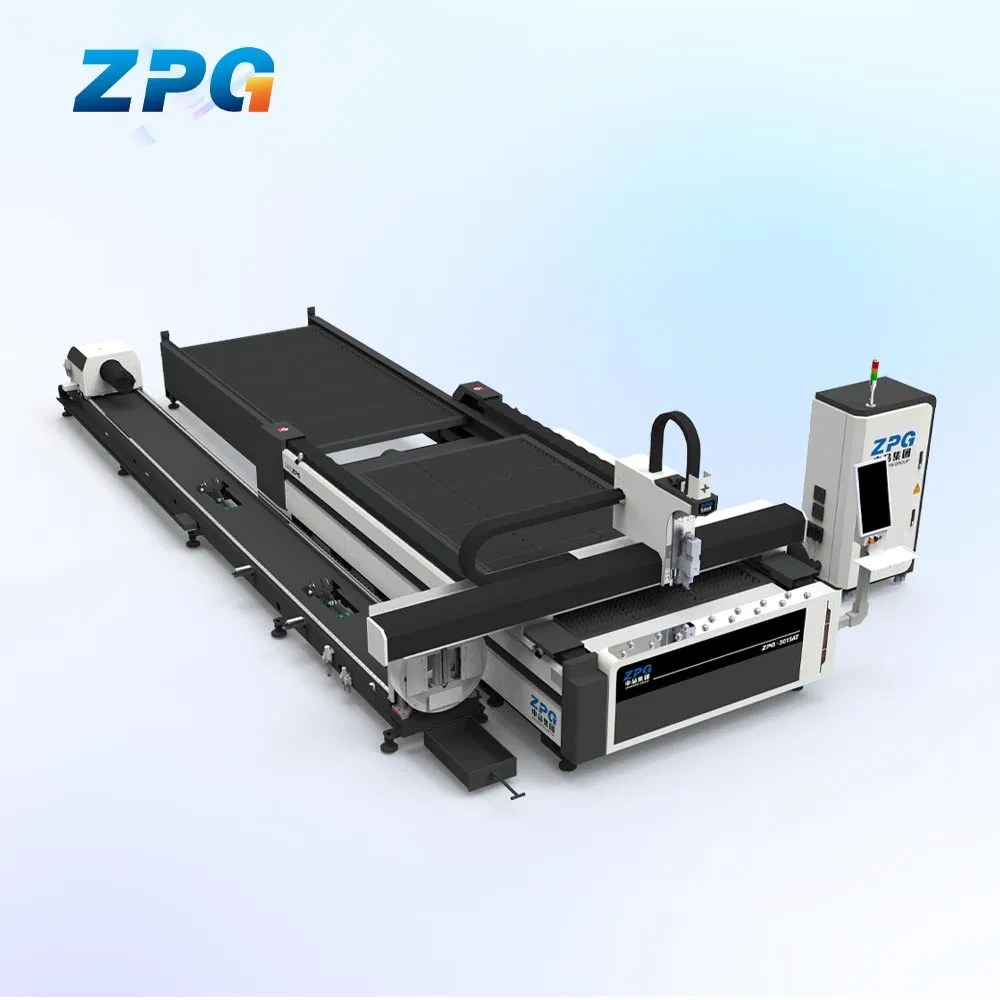 Máquina de corte integrada de láser de fibra de fábrica directa 3015at para chapa y tubo con plataforma de intercambio automático para soporte de panel solar y equipo energético