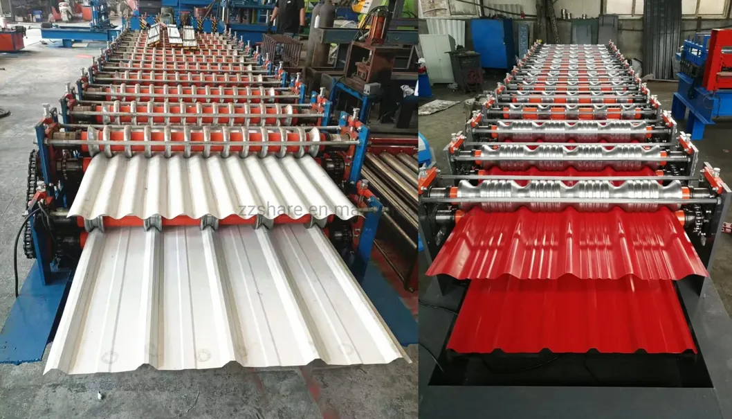 Máquina de formación en frío para techos de metal con perfil de acero de doble capa, revestimiento de pared de China, teja vidriada, chapa de hierro prensada, precio de máquina de doblado de metal