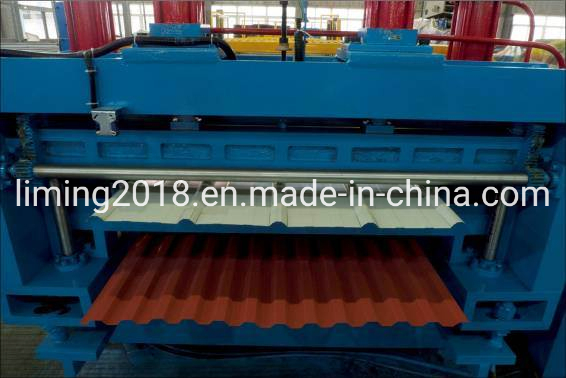 Máquina de fabricación de paneles de techo corrugado de metal IBR automático para materiales de construcción con doble capa