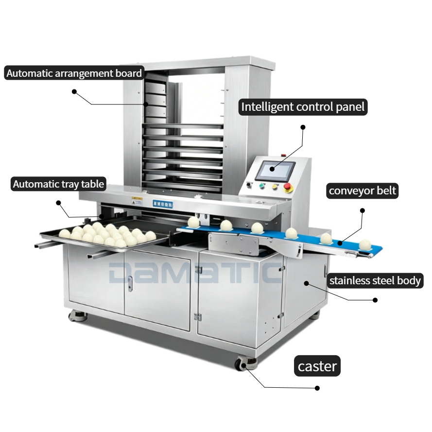 Máquina de organizar bandejas de pan baguette, pan largo, naan y pan árabe de metal plástico versátil