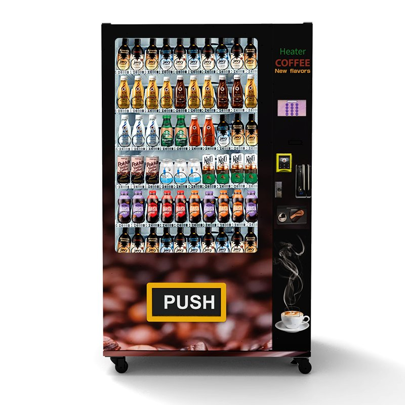 Máquina expendedora personalizada 24h de autoservicio para calefacción y refrigeración en interiores y exteriores, snacks y bebidas en invierno