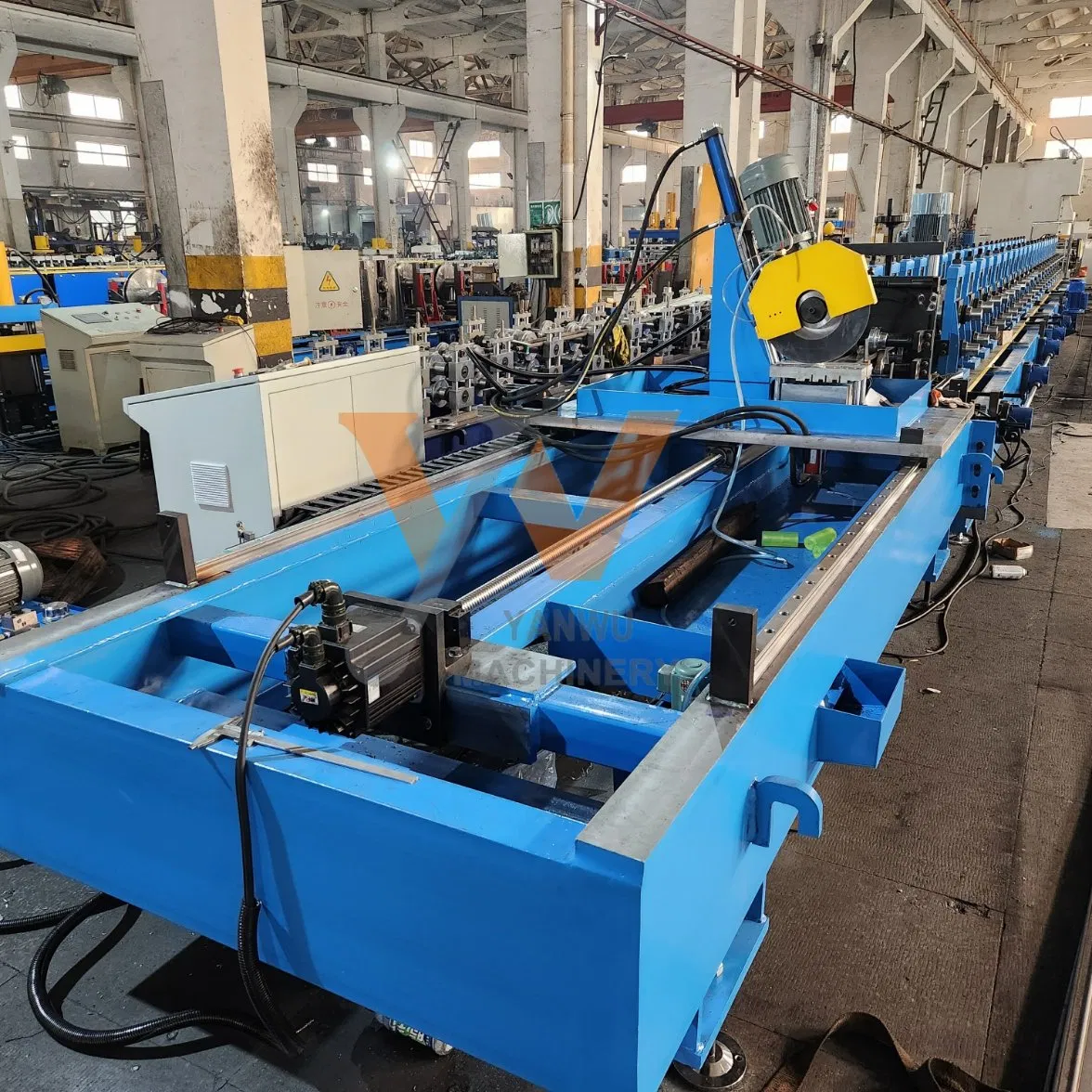 Máquina de fabricación de máquina de conformado en frío de escaleras de bandeja de cable totalmente automática Yanwu