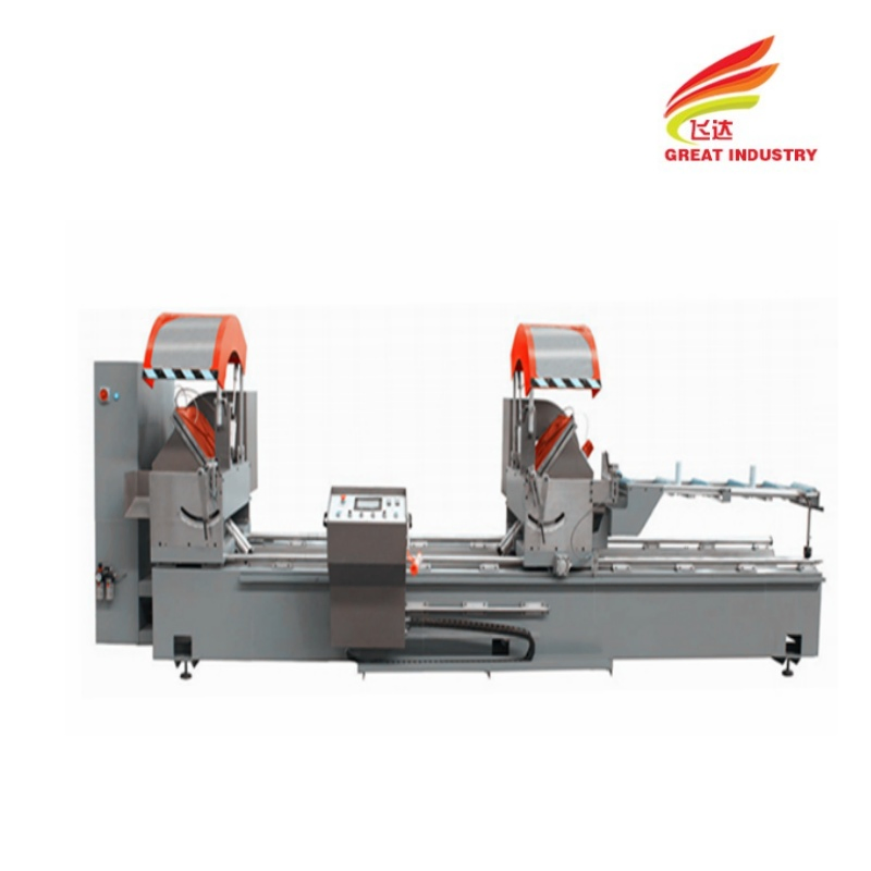 Sierra de corte para puerta de garaje, sierra de inglete de doble cabezal CNC, sierra digital para corte de aluminio, máquina de corte a entalla de perfil de aluminio