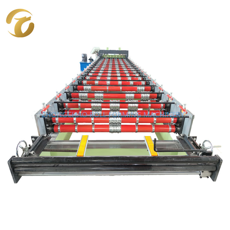Máquina de formación de rollos de tejas de paso de panel de aluminio de una sola capa