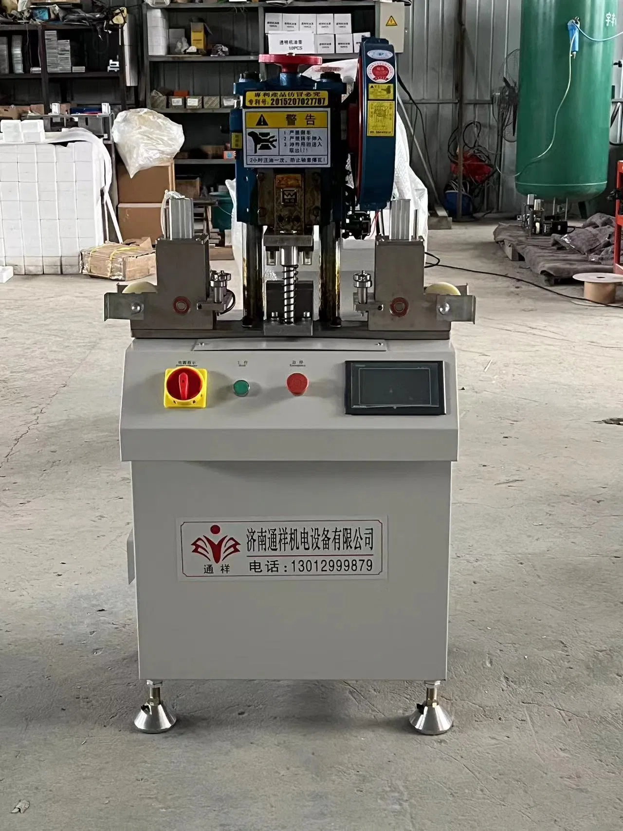 Máquina de fabricación de puertas de persiana de aluminio con punzonadora para perforar perfiles metálicos de garaje y puertas de persiana, con patentes y CE