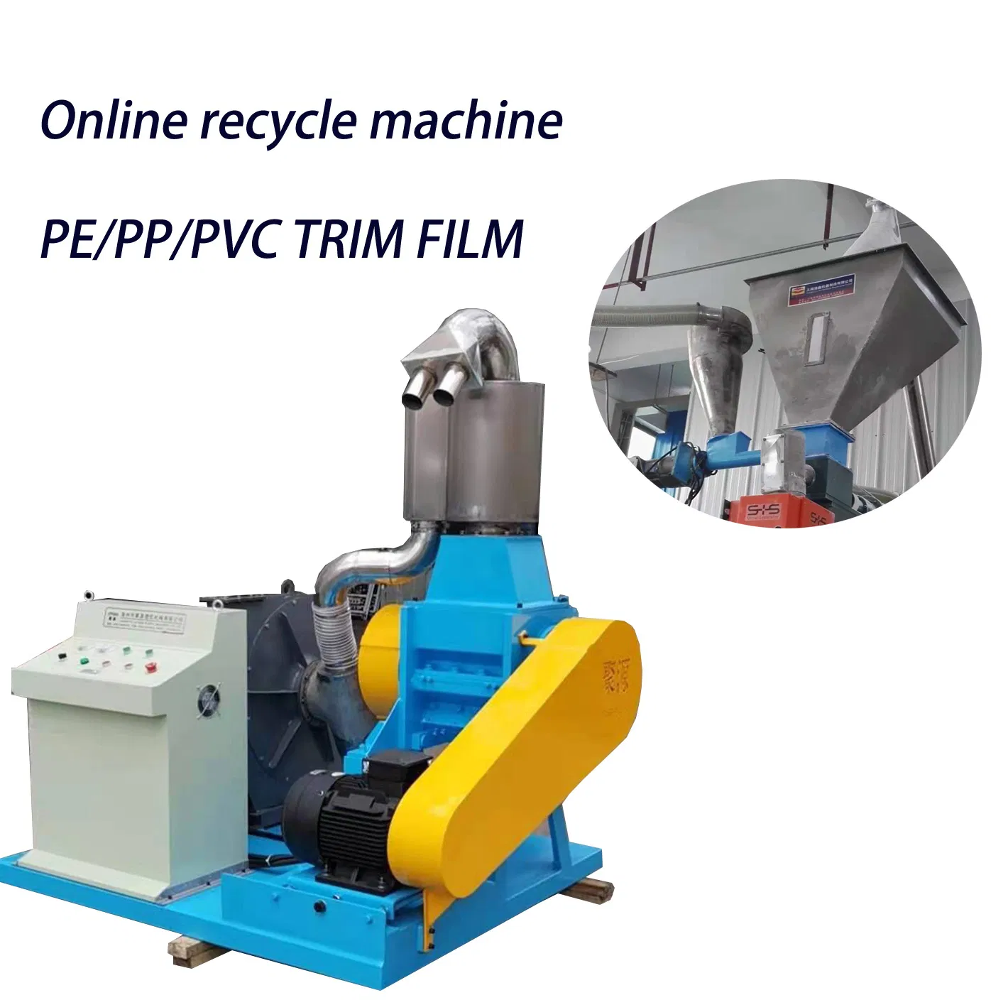 Máquina de reciclaje de plástico en línea ecológica para el procesamiento continuo de plástico