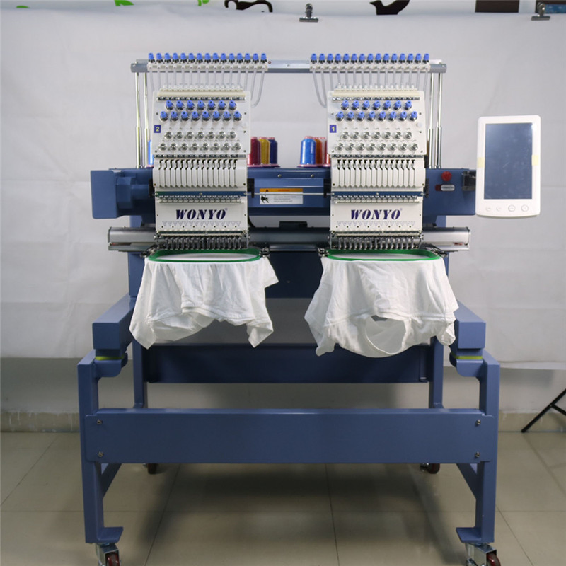 Wy1502CH Máquina de bordar Industrial Feiya 2 Camisas Sombrero Precio con 15 Agujas