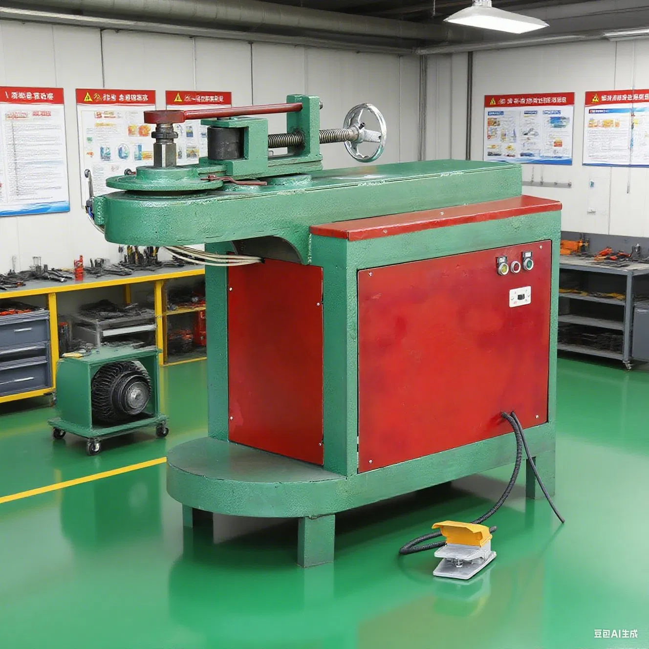 Máquina de doblado de tubos hidráulica con volante para doblado de tubos de barrera de tráfico