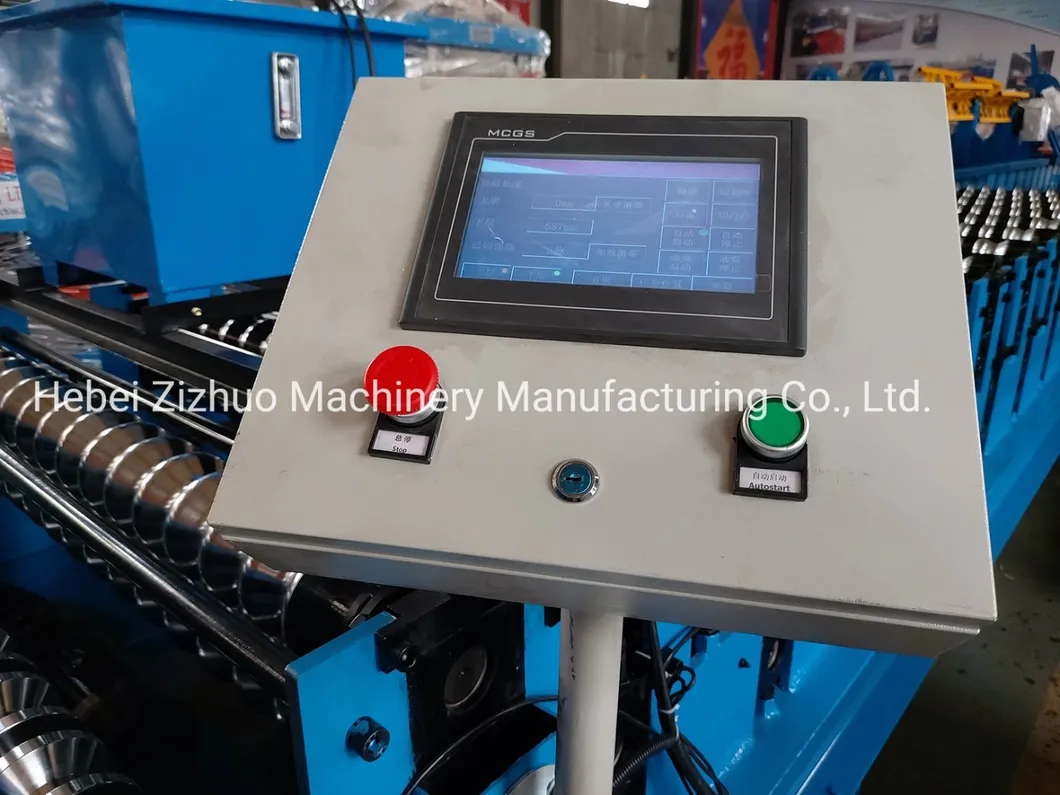 Máquina de formación en frío para hacer tejas de metal galvanizado de doble capa de acero PV4-Ondulado con perfil de caja para techos en Chile