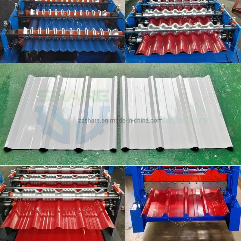 Máquina de formación en frío para techos de metal con perfil de acero de doble capa, revestimiento de pared de China, teja vidriada, chapa de hierro prensada, precio de máquina de doblado de metal