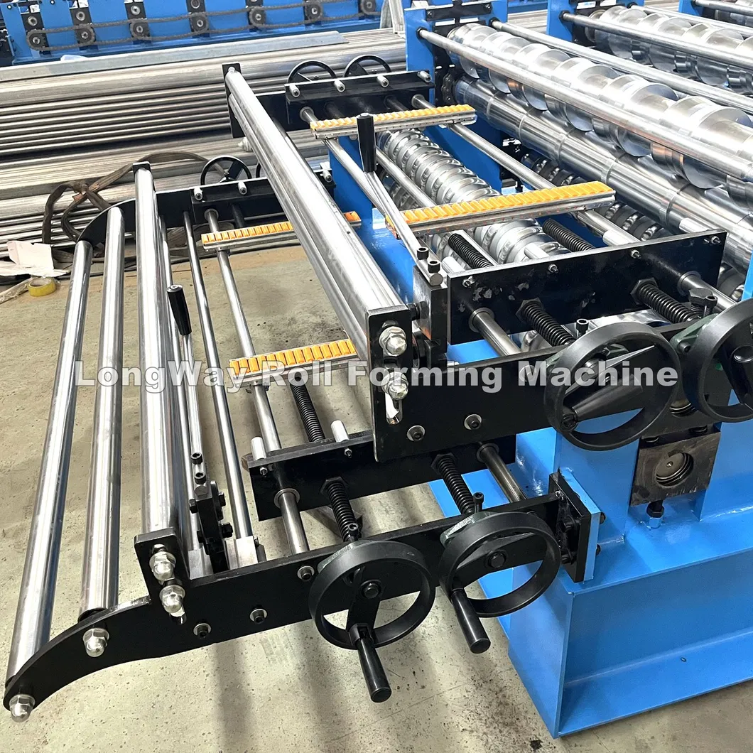 Máquina de fabricación de paneles de techo corrugados trapezoidales de acero color galvanizado de aluminio de doble capa mediante conformado en frío