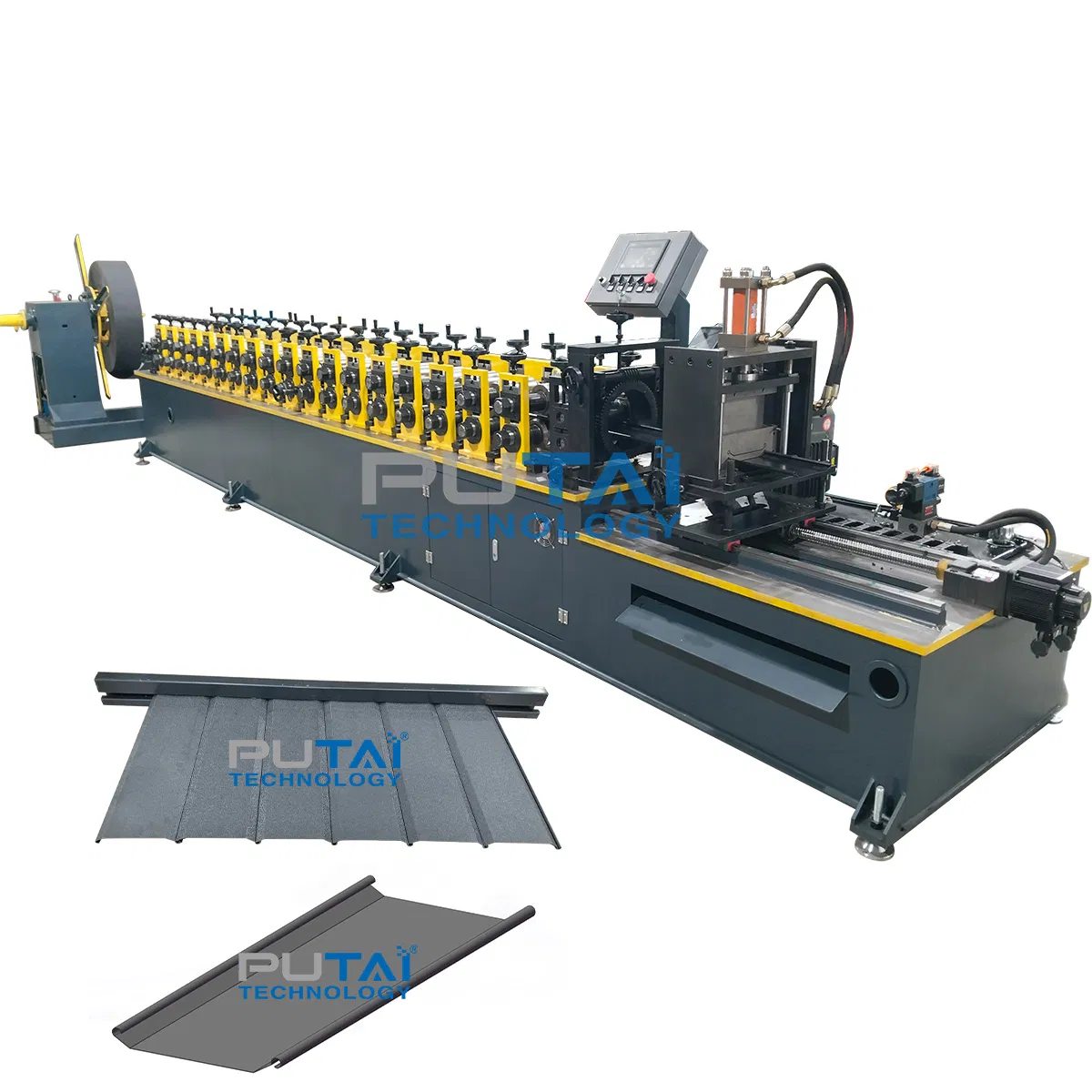 Máquina de fabricación de puertas enrollables automáticas Putai, máquina de conformado de rodillos para cercas metálicas y puertas de garaje