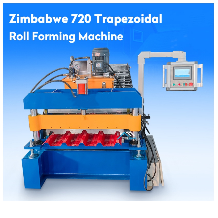 África Diseño Popular 686 Máquina Formadora de Rollos de Tejas Tipo Trapezoidal Maquinaria de Fabricación de Techos Metálicos