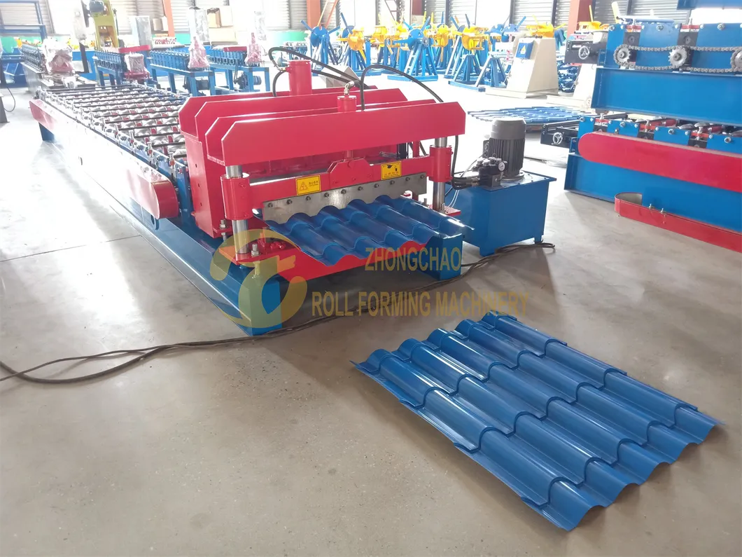 Máquina de formación de rollos de tejas de paso de panel de aluminio de una sola capa