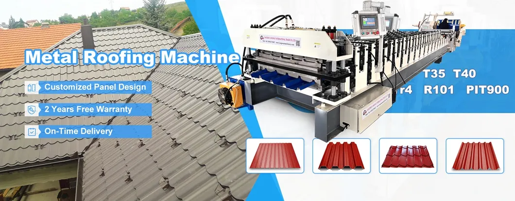 Máquina de fabricación de paneles de techo corrugados trapezoidales de acero color galvanizado de aluminio de doble capa mediante conformado en frío