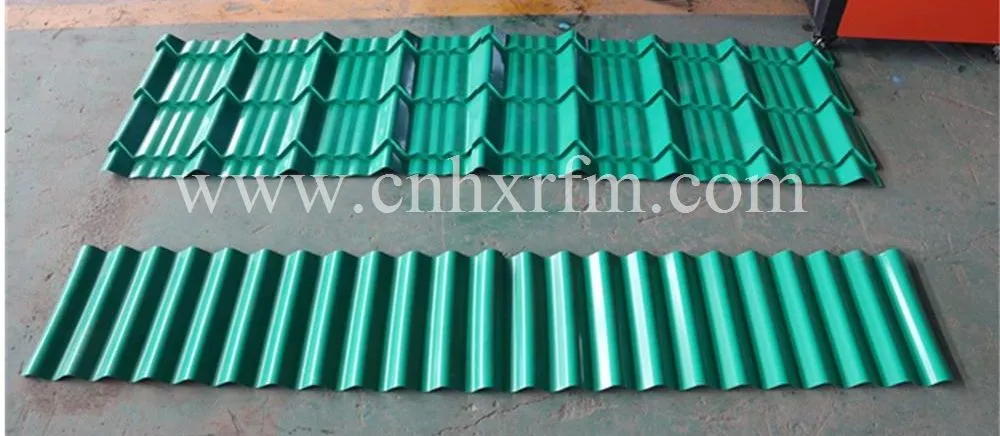 Máquina de fabricación de láminas de acero zinc para techos de tejas corrugadas vidriadas de colores, máquina formadora de rollos de doble capa