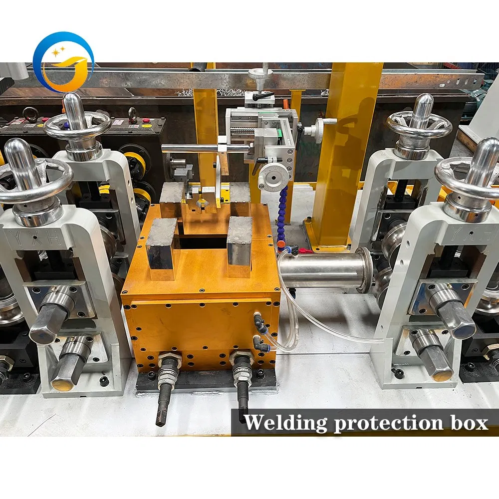 Máquina de fabricación de tubos, línea de producción de perfiles de acero, pequeño molino de tubos soldados, máquina de soldadura de barandillas de metal inoxidable, formación de tubos de barandilla