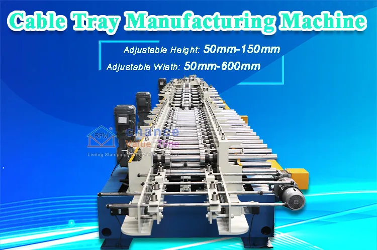 Máquina de fabricación de bandejas de cable perforadas de tipo ajustable y cambiable automático con formación en frío y punzonado