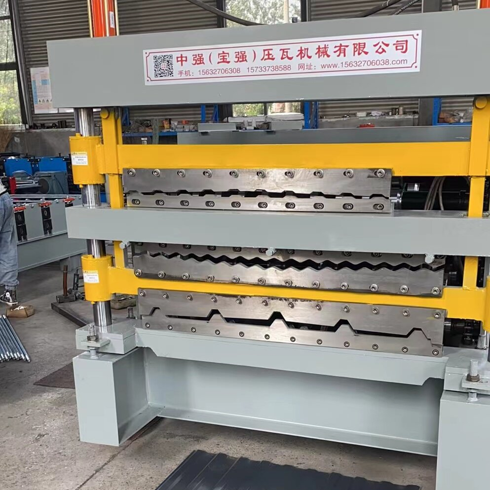 Estructura de Perfil de acero metálico Suelo baldosas hacer chapa de techo Máquina formadora de rodillos de techo de pared de placa de panel