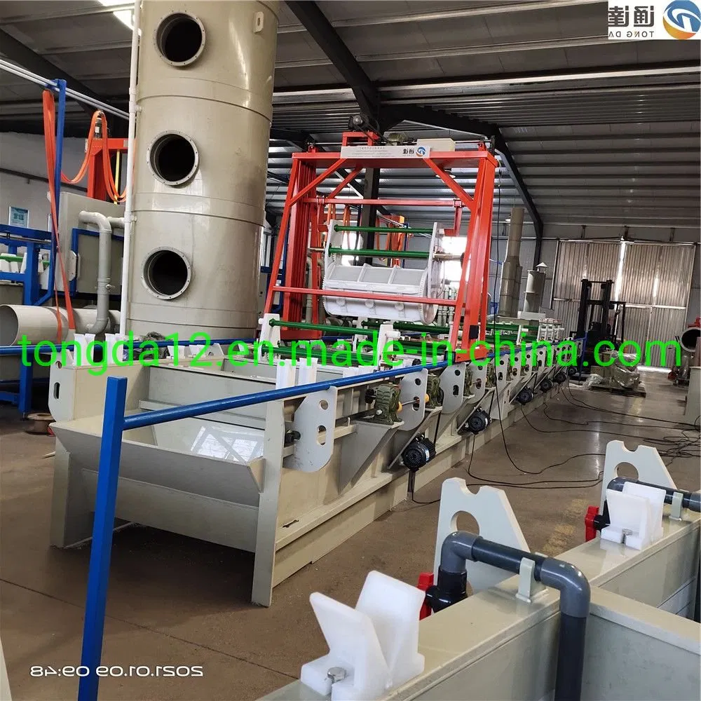 Máquina de galvanoplastia de pórtico automático de alta vía Tongda, equipo de recubrimiento, línea de producción en venta