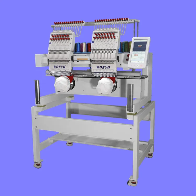 Wy1502CH Máquina de bordar Industrial Feiya 2 Camisas Sombrero Precio con 15 Agujas