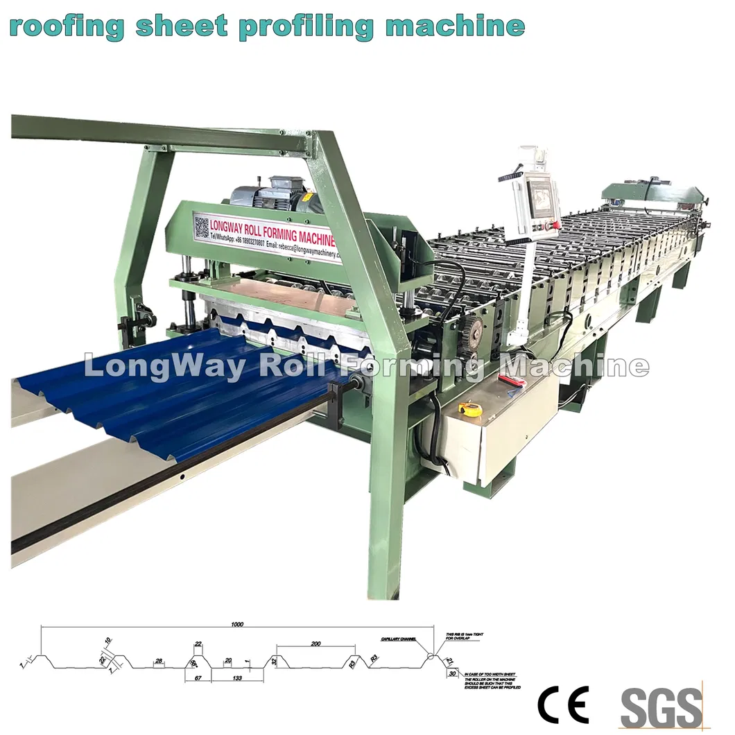 T32 Máquina de formación de paneles de chapa de acero galvanizado trapezoidal para techos de perfil