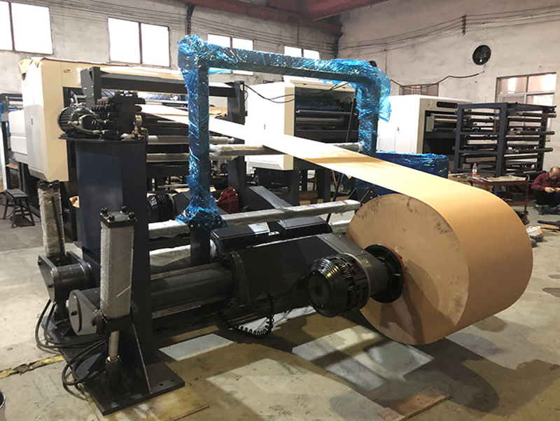 Máquina de corte, despiece y corte transversal de papel de embalaje jumbo de doble 1 2 4 rollos a hojas