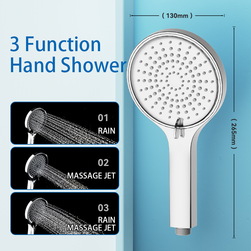 High Quality Plastic 3f8130 Big Shower Face Handheld Shower Bathroom Accessories