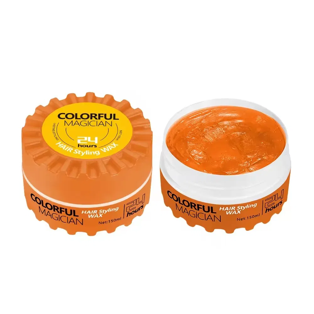 OEM ODM 150g Colorful Extra Strong Hold Hair Styling Wax Pomade Water Based Skull Plastics Box Hair Wax for Men's Hair Style