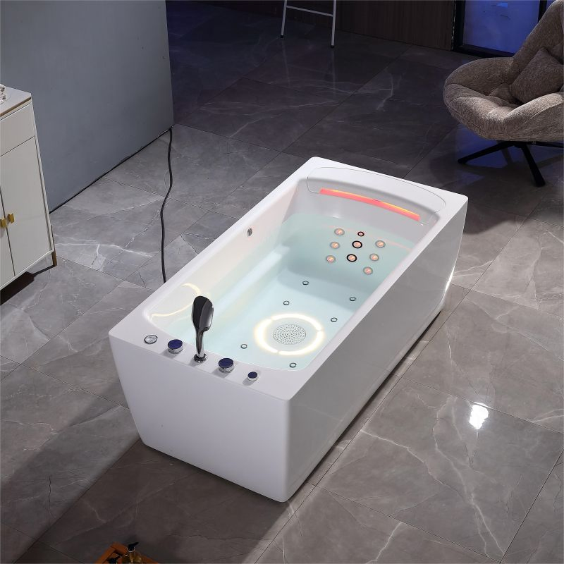 Modern Luxury Sanitary Ware Freestanding Hightech Jets Massage Bath New Designed Waterfall