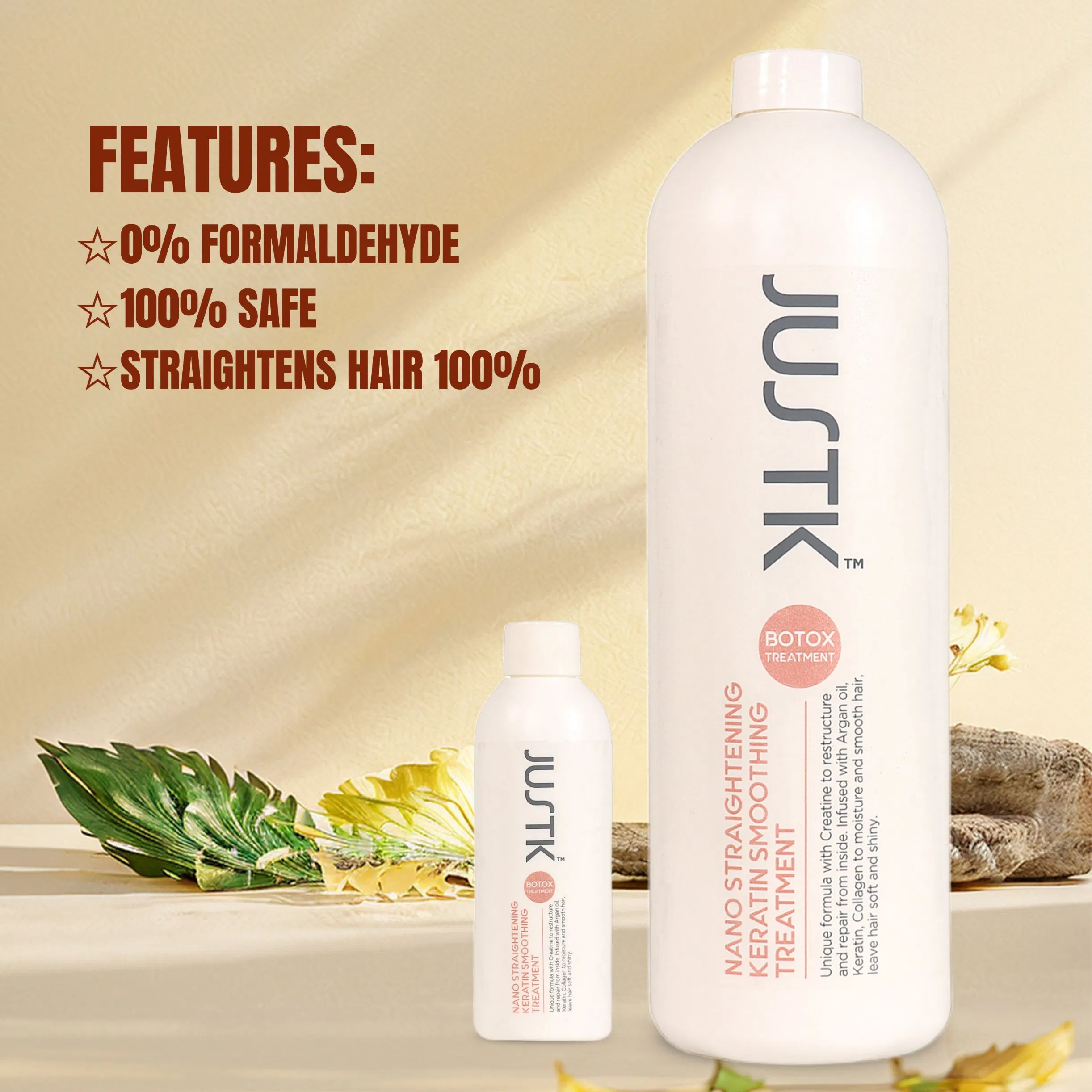 Justk Argan Oil Damaged Hair Repair Nano Straightening Keratin Collagen Smoothing Treatment