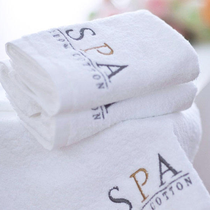 Wholesale OEM/ODM 100% Cotton White Luxury Jacquard Embroidery Quick Dry Bath Towel Set Hotel SPA Towel