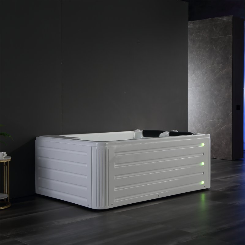 High Quality Freestanding Acrylic 2-Persons Intelligent Back Jets SPA Bath for Villa