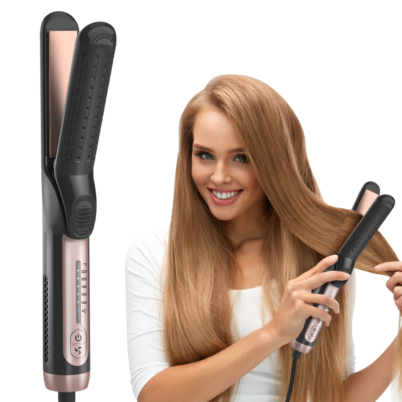 2025 PRO 2-in-1 Straightening and Curling Negative Ion Hair Styling Tool, Newly Upgraded Cold Wind Technology for Quick Curling