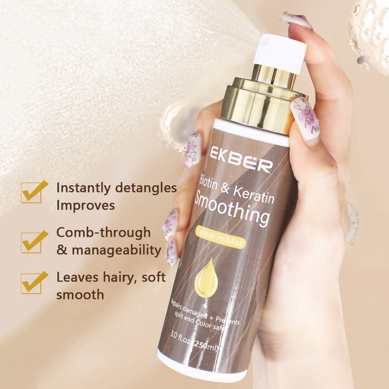 Natural Biotin Leave-in Conditioner Spray Amino Acid Luxury Moisturizing Hair Growth Serum Product Hair Care Private Label