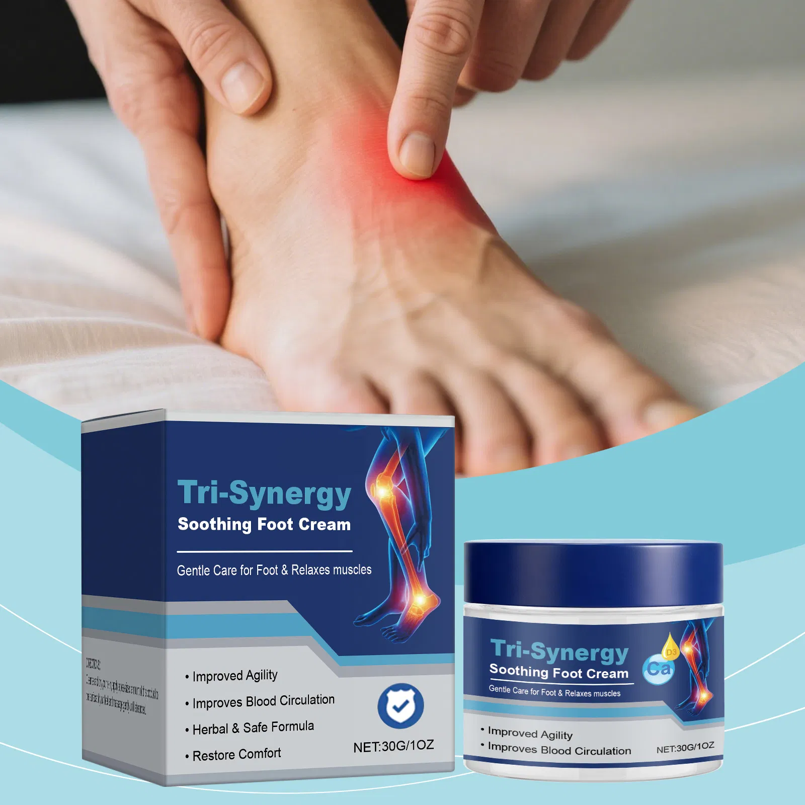 OEM Private Label Anti-Crack Hand Foot Cream 30g Repair Dry Cracked Heels Moisturizing Nourishing Soothing Soft Foot Cream