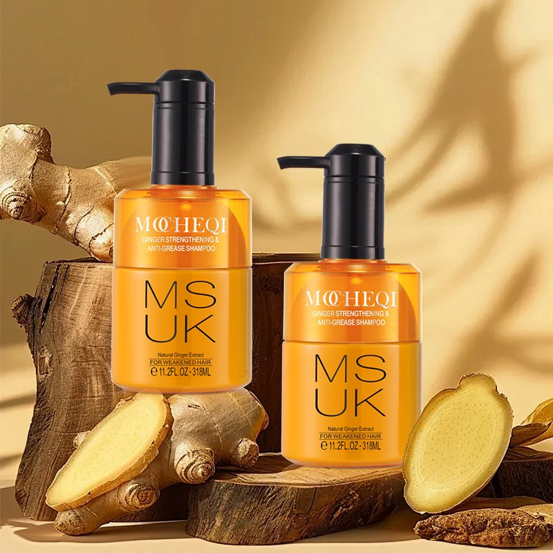 Mocheqi Best Seller Custom Organic Ginger Hair Growth Shampoo Private Label Anti Loss Hair Shampoo and Conditioner
